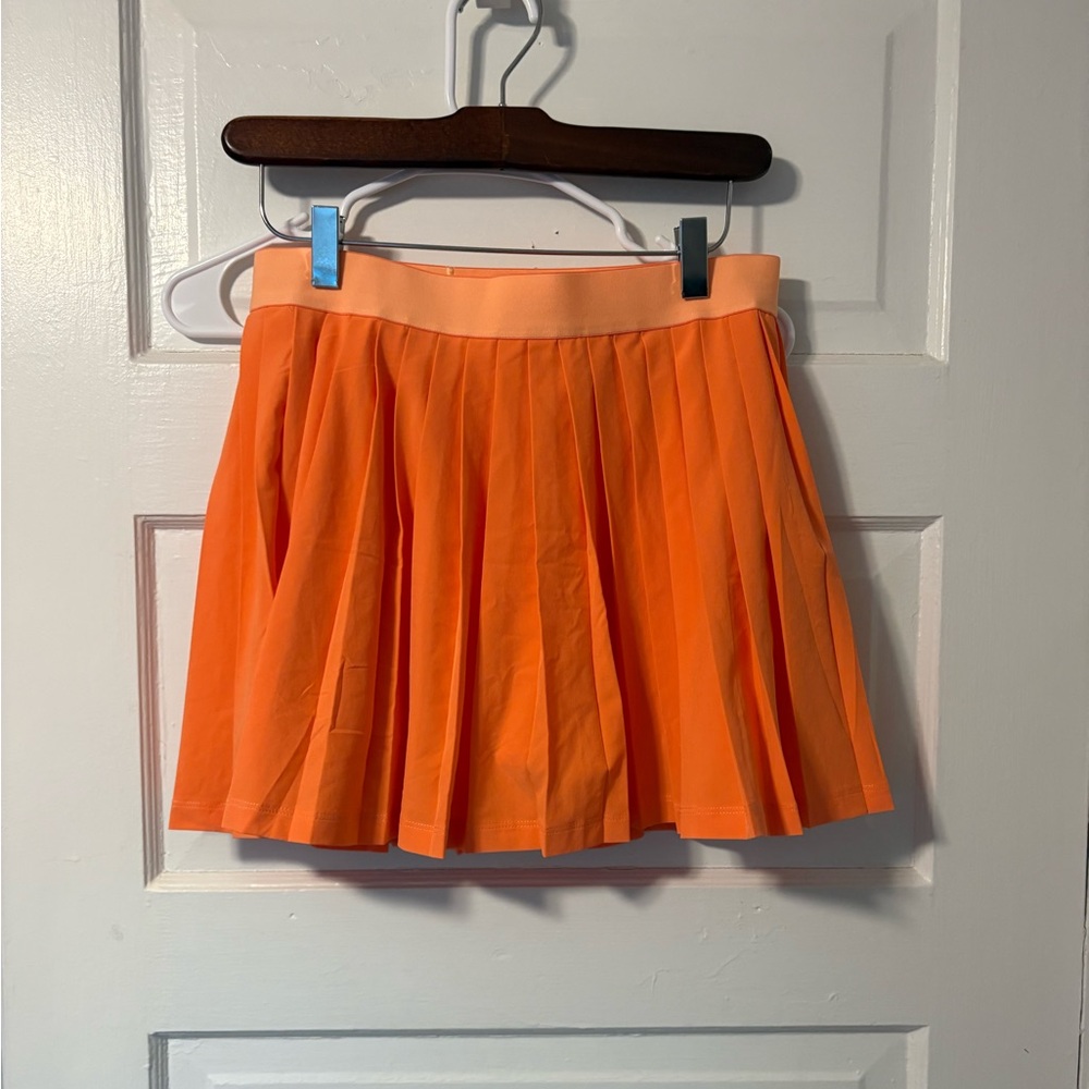Athleta Girl Tennis Orange Pleated Women's Skirt